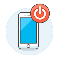 Phone Power Button Illustration from UX Colors Set
