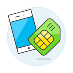 Phone Sin Card Illustration from UX Colors Set