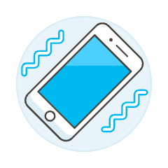 Vibrate Notification Illustration from UX Colors Set