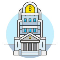 Bank Building 1 Illustration from UX Colors Set