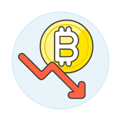 Bitcoin Decreasing Illustration from UX Colors Set