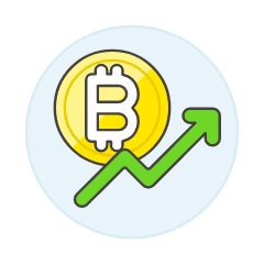 Bitcoin Increasing Illustration from UX Colors Set