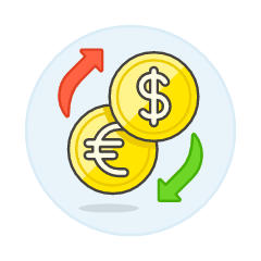 Currencies Exchange Illustration from UX Colors Set
