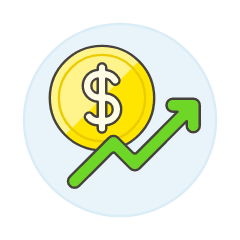 Dollar Increasing Illustration from UX Colors Set
