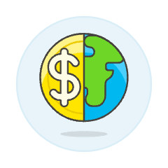 Dollar World Illustration from UX Colors Set