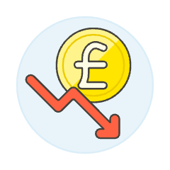 Pound Decreasing Illustration from UX Colors Set