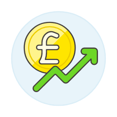 Pound Increasing Illustration from UX Colors Set