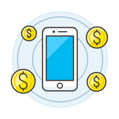 Digital Money Illustration from UX Colors Set