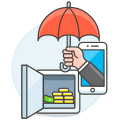 Money App Protect 1 Illustration from UX Colors Set