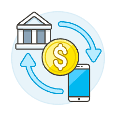 Money App Transfer Illustration from UX Colors Set