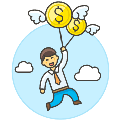 Money Fly 2 Illustration from UX Colors Set