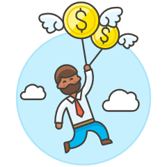 Money Fly 3 Illustration from UX Colors Set