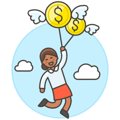 Money Fly 6 Illustration from UX Colors Set