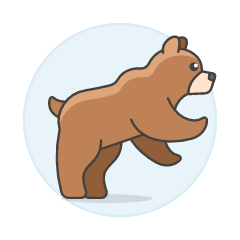 Bear Market 1 Illustration from UX Colors Set