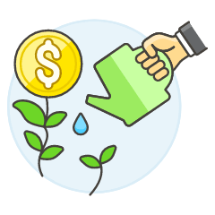 Money Watering 2 Illustration from UX Colors Set