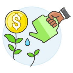 Money Watering 3 Illustration from UX Colors Set