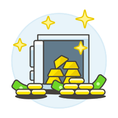 Money Safe Open 1 Illustration from UX Colors Set