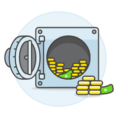 Money Safe Open 2 Illustration from UX Colors Set