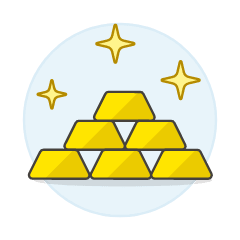 Gold Bars Illustration from UX Colors Set