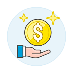 Hand Coin 1 Illustration from UX Colors Set