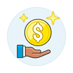 Hand Coin 3 Illustration from UX Colors Set