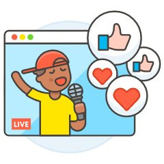 Live Youtube 2 Illustration from UX Colors Set