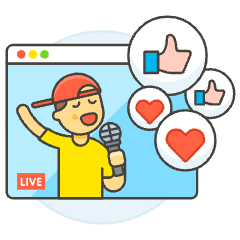 Live Youtube 3 Illustration from UX Colors Set