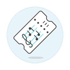 Music Ticket Illustration from UX Colors Set