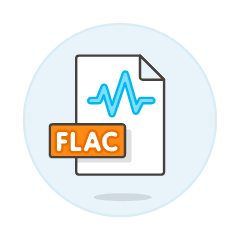 File Sound Flac Illustration from UX Colors Set