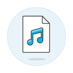 Format File Song Illustration from UX Colors Set