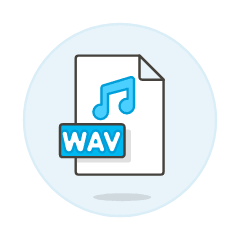 Format File Wav Illustration from UX Colors Set