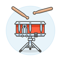 Instruments Drum 3 Illustration from UX Colors Set