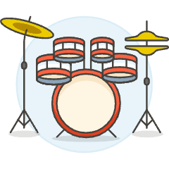 Instruments Drum Set Illustration from UX Colors Set