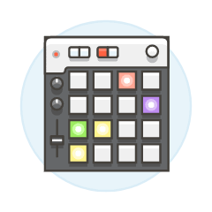 Instruments Pad Controller Illustration from UX Colors Set