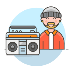 Hiphop Artist 1 Illustration from UX Colors Set