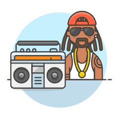 Hiphop Artist 2 Illustration from UX Colors Set