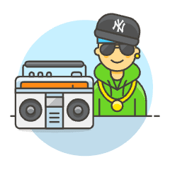 Hiphop Artist 3 Illustration from UX Colors Set