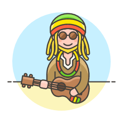 Reggae Ukulele 3 Illustration from UX Colors Set