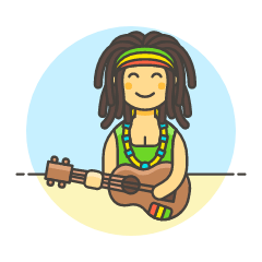 Reggae Ukulele 6 Illustration from UX Colors Set