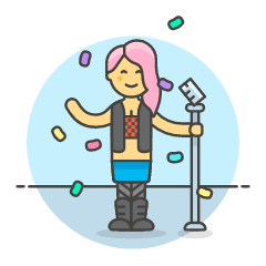 Singer Concert 3 Illustration from UX Colors Set