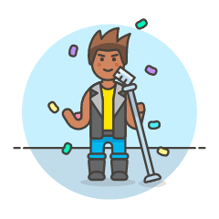 Singer Concert 5 Illustration from UX Colors Set