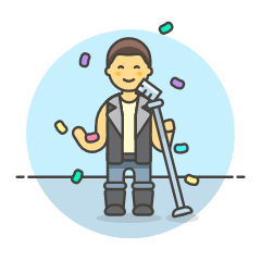 Singer Concert 6 Illustration from UX Colors Set