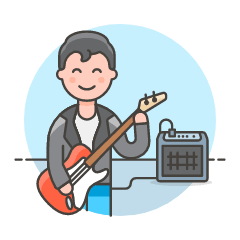 Singer Guitar 1 Illustration from UX Colors Set