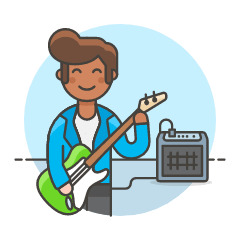 Singer Guitar 2 Illustration from UX Colors Set