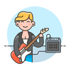 Singer Guitar 4 Illustration from UX Colors Set