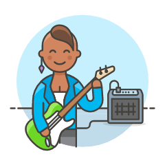 Singer Guitar 5 Illustration from UX Colors Set
