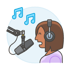 Singer Record 5 Illustration from UX Colors Set