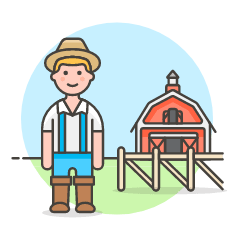 Farmer Barn 4 Illustration from UX Colors Set
