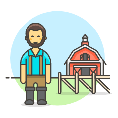 Farmer Barn 6 Illustration from UX Colors Set