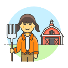 Farmer Fork 3 Illustration from UX Colors Set